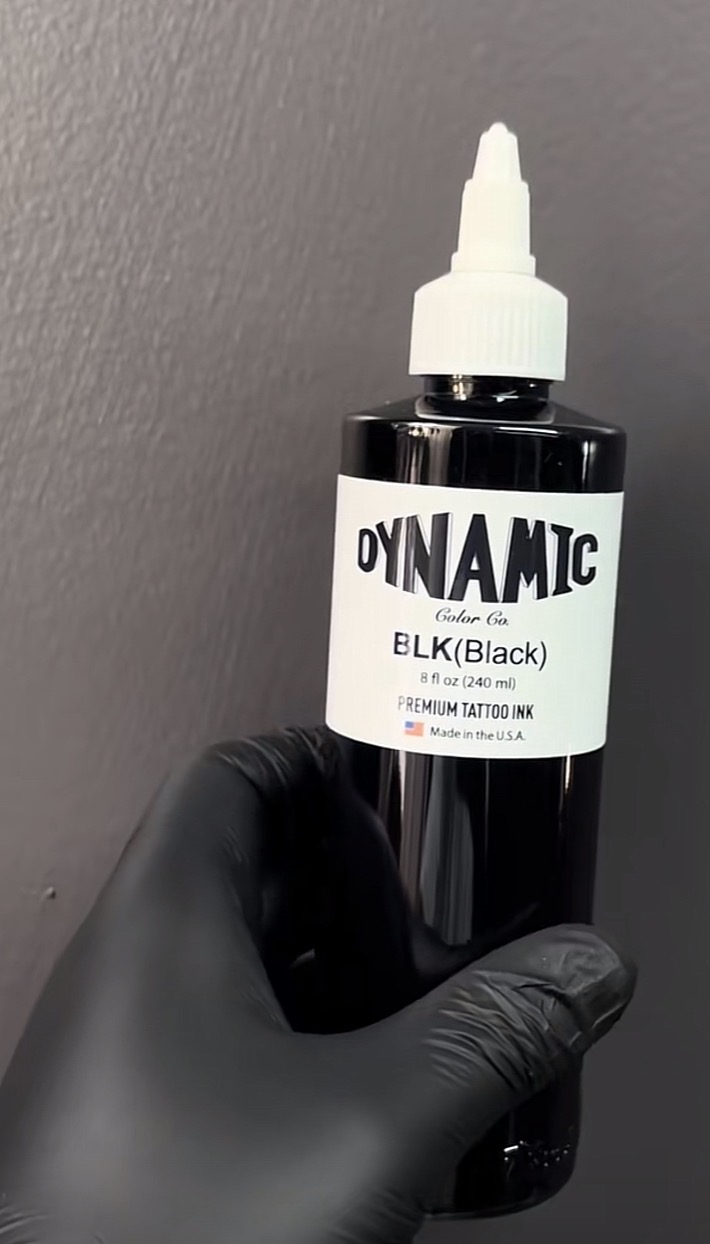 Black tattoo ink